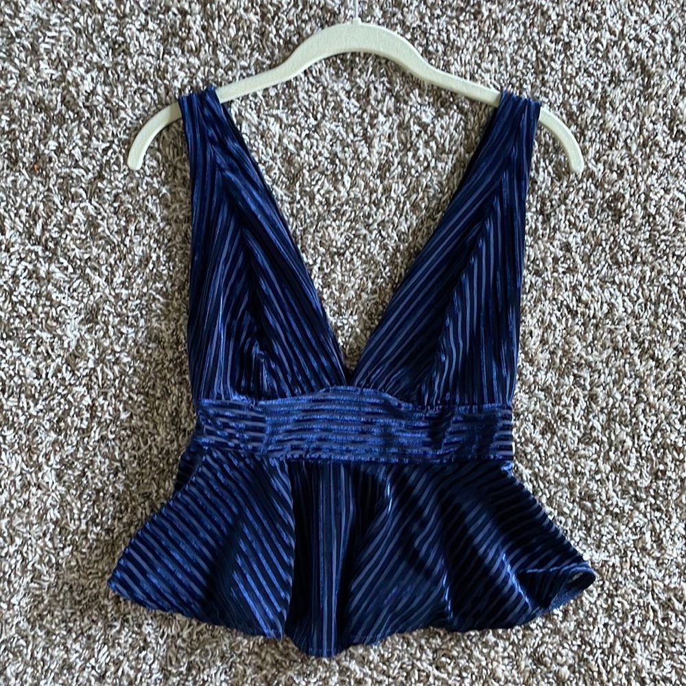 Deep V Neck Cropped Top